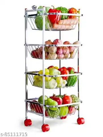 Kitchen Storage Basket Rack